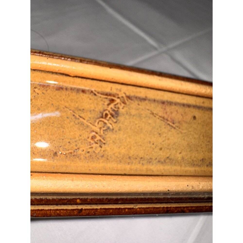 Vintage Ceramic Incense Holder With Scroll Design studio art pottery handmade ru - Picture 4 of 8